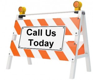 call Us today sign